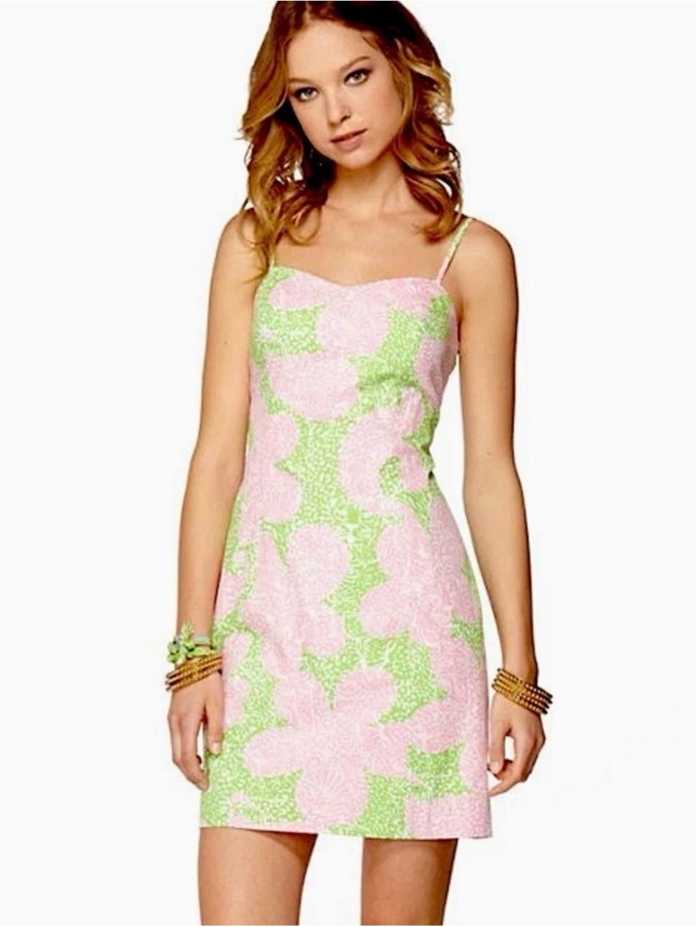 Lilly Pulitzer McCallum Dress - Size O - Pink & Green Limeade Print